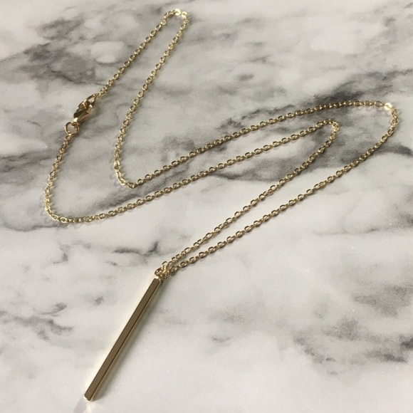 Gold Bar Necklace - Picture 4 of 6